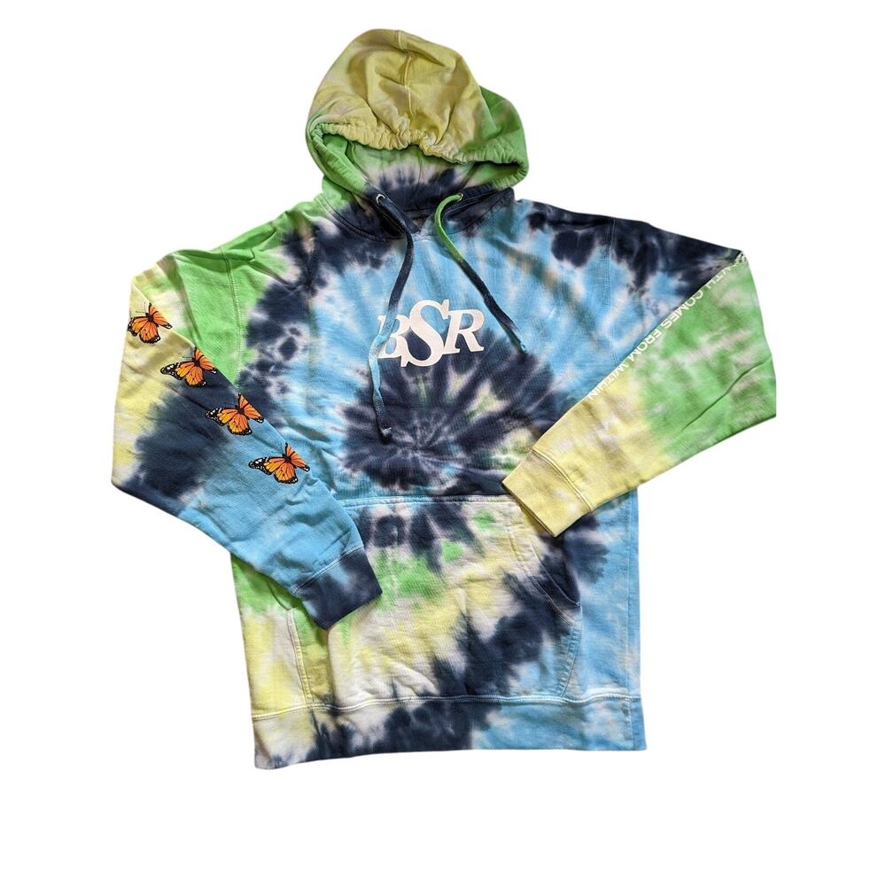 New BSR By Samii Ryan Growth Comes From Within Tie Dye Green/Blue Hoodie Size S